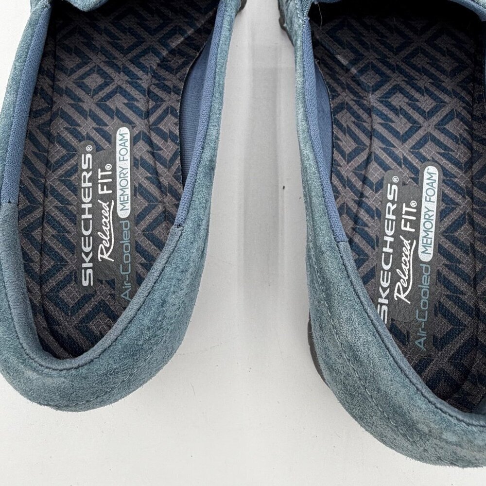 Skechers - Suede Slip-On Shoes - Bikers Of Melbourne. 10 Medium. Blue - Picture 5 of 9